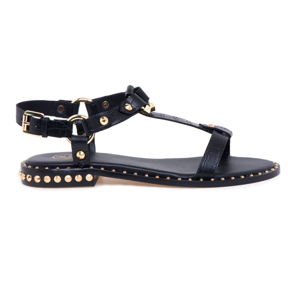 Sandalo basso Ash Patsy in pelle stampa cocco con borchie