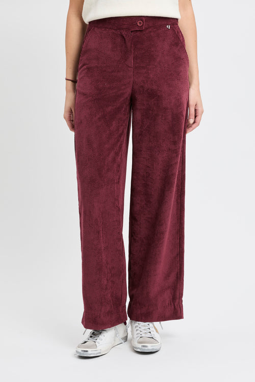 Pantalone a palazzo Dixie in velluto a costine