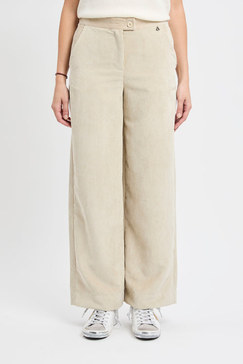 Pantalone a palazzo Dixie in velluto a costine