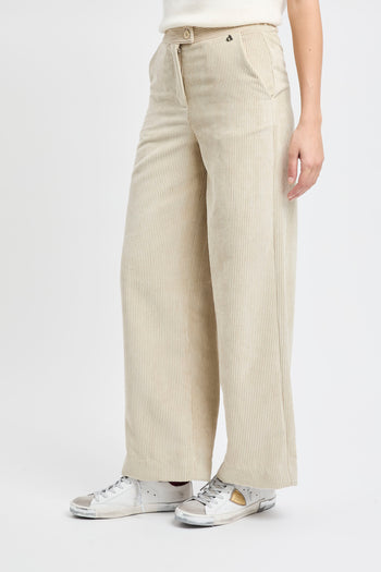 Pantalone a palazzo Dixie in velluto a costine - 3