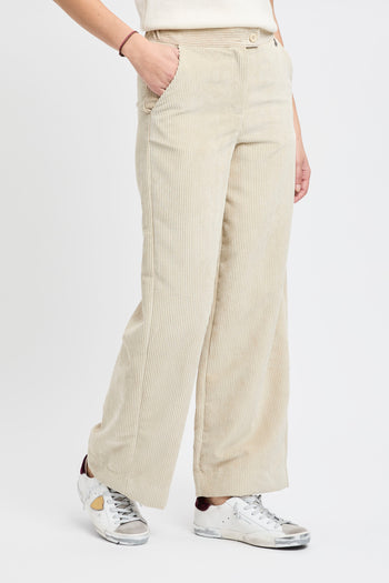 Pantalone a palazzo Dixie in velluto a costine - 4