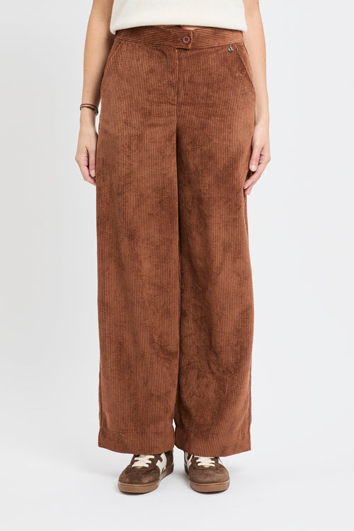Pantalone a palazzo Dixie in velluto a costine