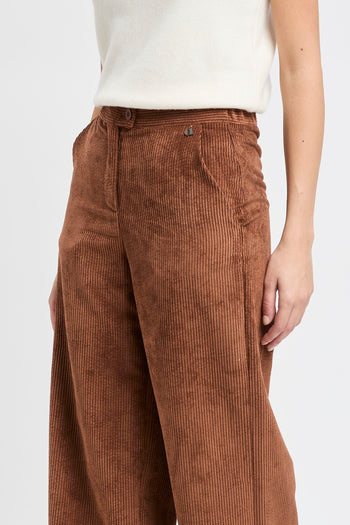 Pantalone a palazzo Dixie in velluto a costine - 4