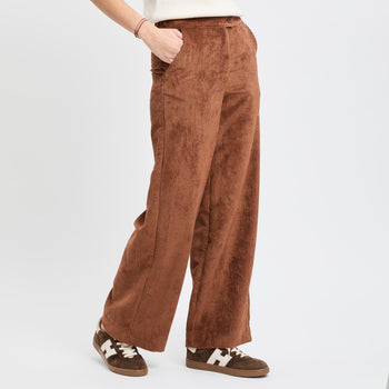 Pantalone a palazzo Dixie in velluto a costine - 8