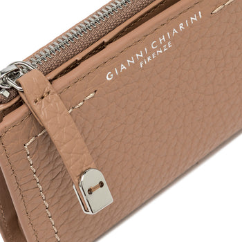 Portafoglio Gianni Chiarini Bubble in pelle martellata con impunture - 5