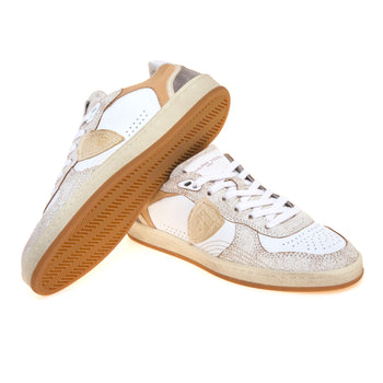 Sneaker basket Philippe Model Pgal in pelle con inserti in cracklè - 4