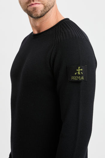 Maglia a girocollo Premiata in lana con logo ricamato - 4