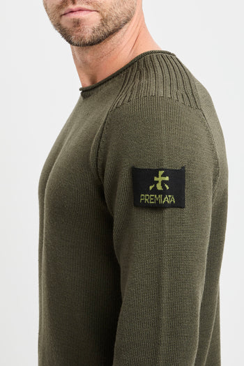 Maglia a girocollo Premiata in lana con logo ricamato - 5