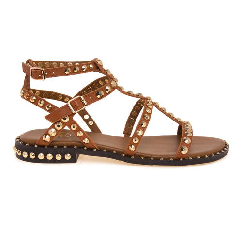 Sandalo flat ASH Precious in pelle con borchie