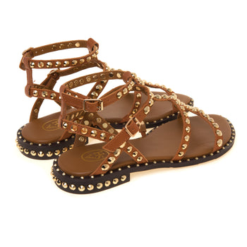Sandalo flat ASH Precious in pelle con borchie - 3