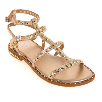 Sandalo flat ASH Precious in pelle laminata con borchie - 4