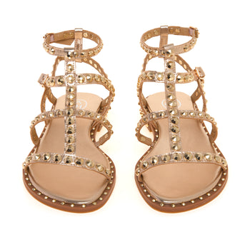 Sandalo flat ASH Precious in pelle laminata con borchie - 5