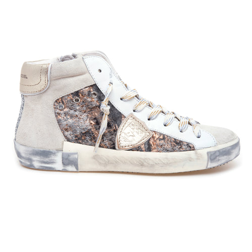 Sneaker Philippe Model Prsx in camoscio e tessuto jacquarda