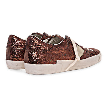 Sneaker Philippe Model Prsx in glitter e camoscio - 3