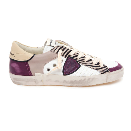 Sneaker Philippe Model PRSX in pelle con inserti cavallino zebrato