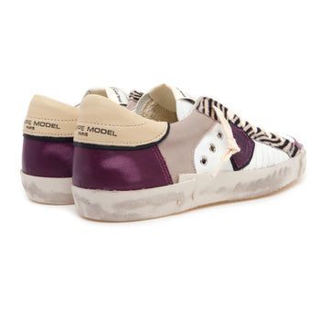 Sneaker Philippe Model PRSX in pelle con inserti cavallino zebrato - 3
