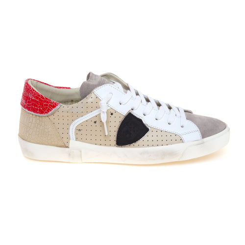 Sneaker Philippe Model Prsx in pelle forata e camoscio
