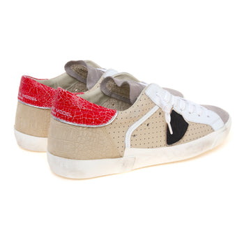 Sneaker Philippe Model Prsx in pelle forata e camoscio - 3