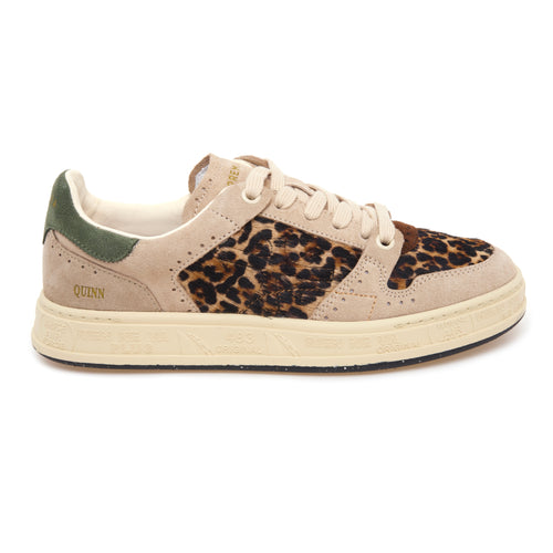 Sneaker Premiata Quinn in camoscio e cavallino maculato