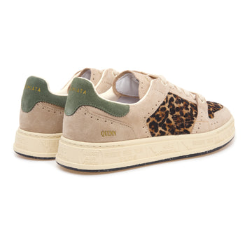 Sneaker Premiata Quinn in camoscio e cavallino maculato - 3