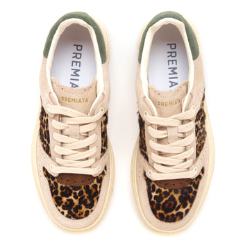 Sneaker Premiata Quinn in camoscio e cavallino maculato - 5