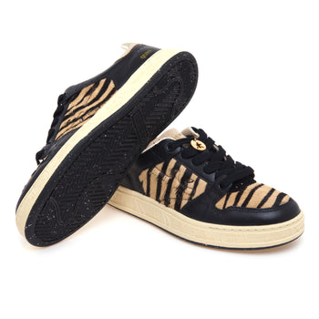 Sneaker Premiata Quinn in pelle e cavallino zebrato - 4