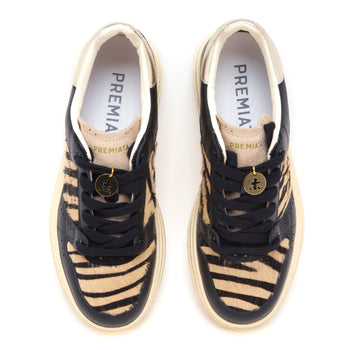 Sneaker Premiata Quinn in pelle e cavallino zebrato - 5