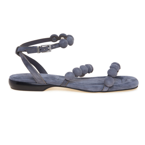 Sandalo flat ASH regy in camoscio con mezze sfere rivestite