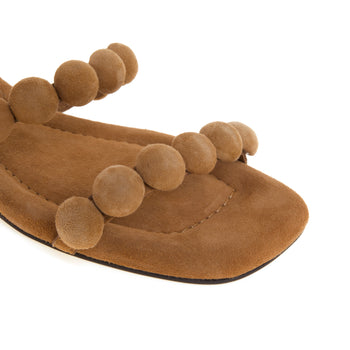 Sandalo flat ASH regy in camoscio con mezze sfere rivestite - 4