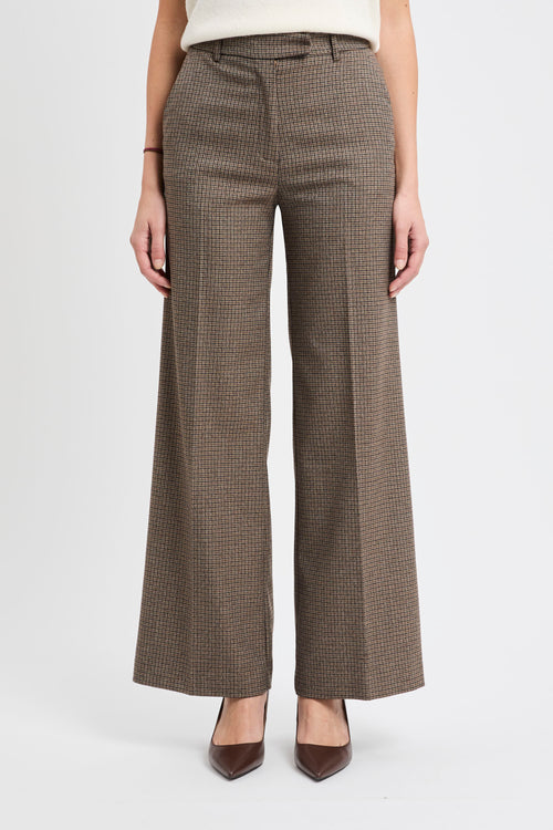 Pantalone flared Kaos con motivo a quadri