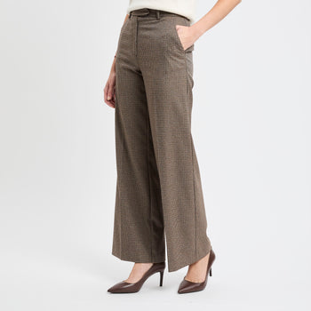 Pantalone flared Kaos con motivo a quadri - 8