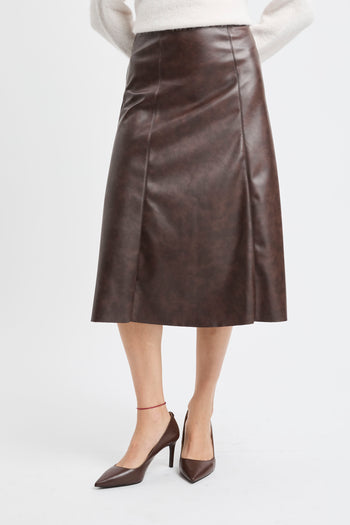 Gonna longuette Kaos in ecopelle - 3