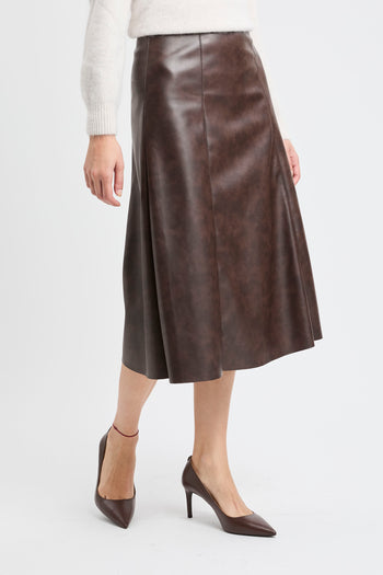 Gonna longuette Kaos in ecopelle - 5