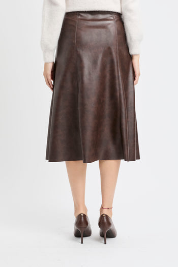 Gonna longuette Kaos in ecopelle - 6