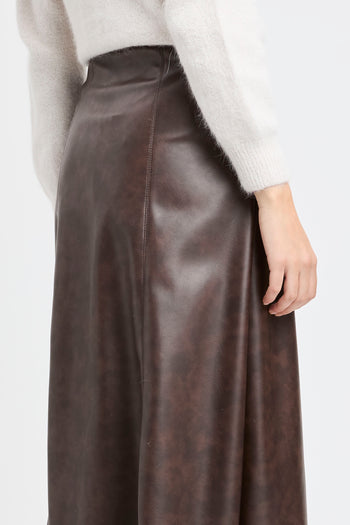 Gonna longuette Kaos in ecopelle - 7