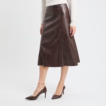 Gonna longuette Kaos in ecopelle - 8