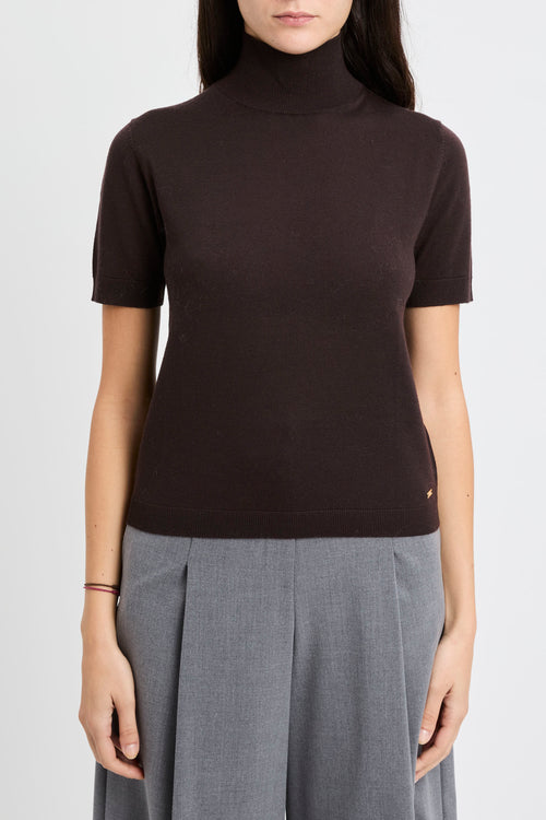 Dolcevita con manica corta Kaos in lana