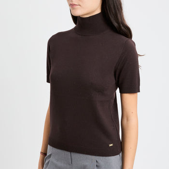 Dolcevita con manica corta Kaos in lana - 6