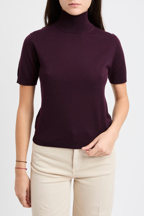 Dolcevita con manica corta Kaos in lana