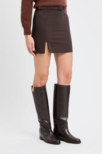 Gonna corta Kaos con spacchi e cintura - 4