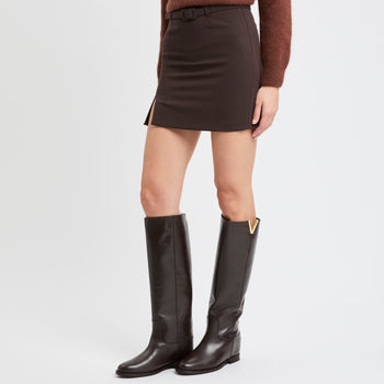 Gonna corta Kaos con spacchi e cintura - 6