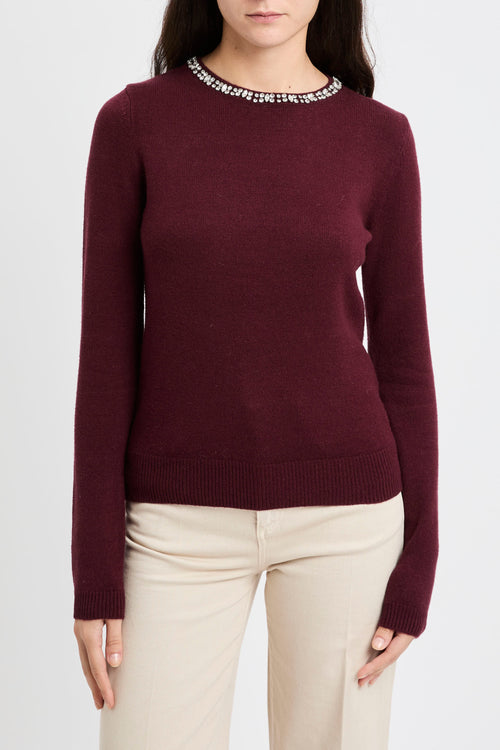 Maglia girocollo Kaos con strass