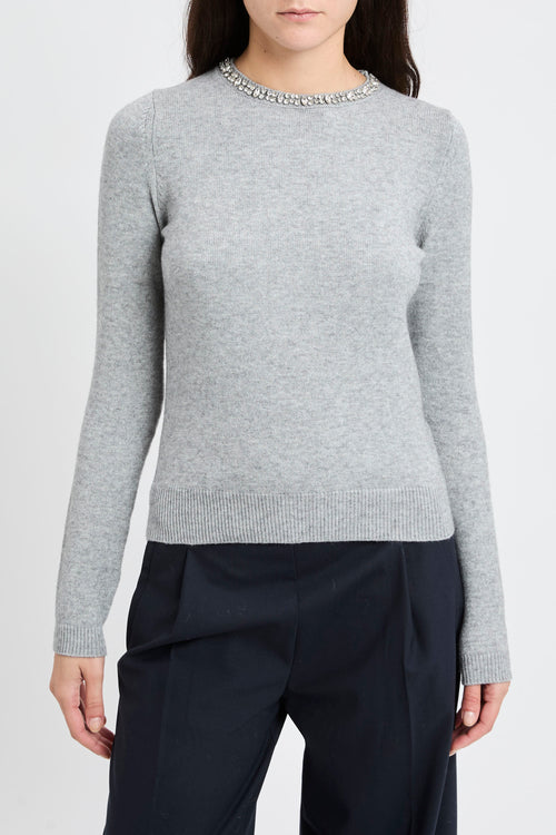 Maglia girocollo Kaos con strass