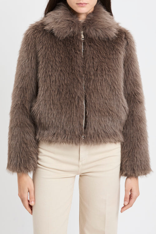 Pelliccia ecologica Kaos con zip