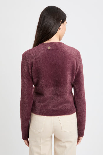 Maglia girocollo in ecopelliccia - 6