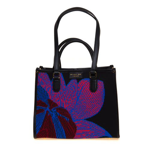 Borsa My Best Bag Atena-Biophilia in tessuto jaquard (misura piccola)