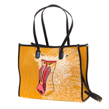 Borsa My Best Bag Atena-Creatures in tessuto jaquard (misura grande)  BABOON - 3