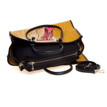 Borsa My Best Bag Atena-Creatures in tessuto jaquard (misura grande)  BABOON - 4