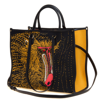 Borsa My Best Bag Atena-Creatures in tessuto jaquard (misura grande)  BABOON - 5