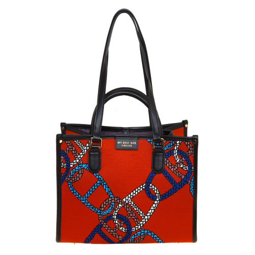 Borsa My Best Bag Atena-Cruise in tessuto jaquard (misura piccola)